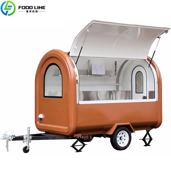 brown round trailer
