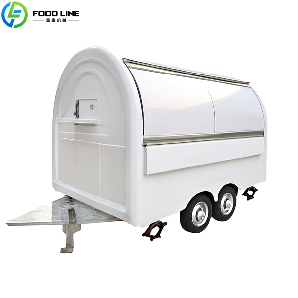 white mobile trailer