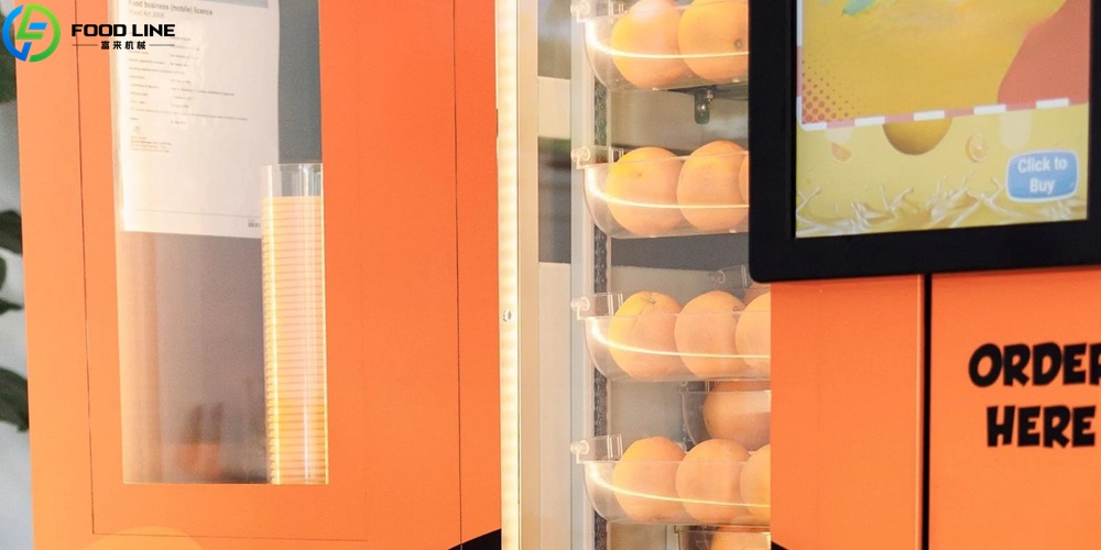 smart juice vending machine detail