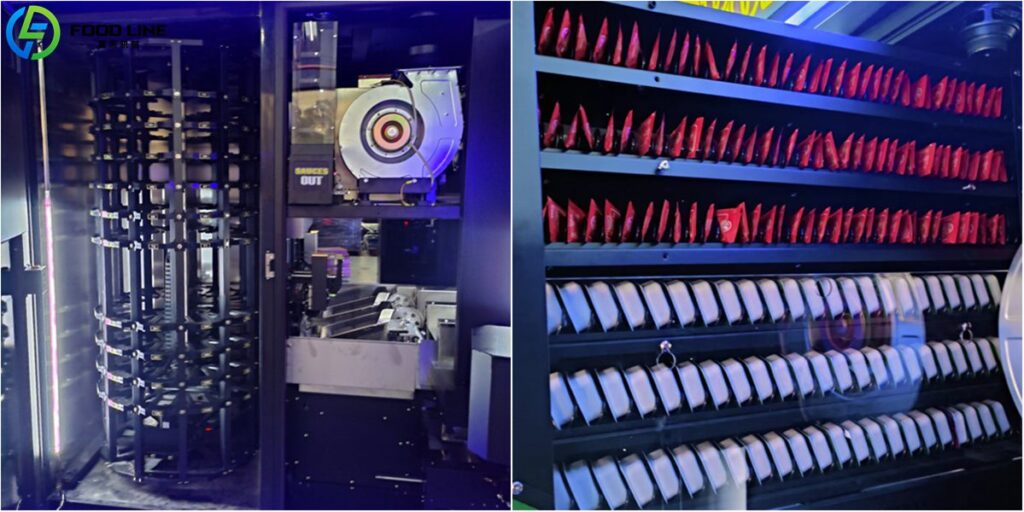 french fries vending device interior