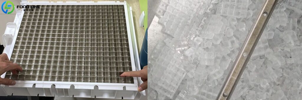ice cube molds and finished products for ice cube vending machines