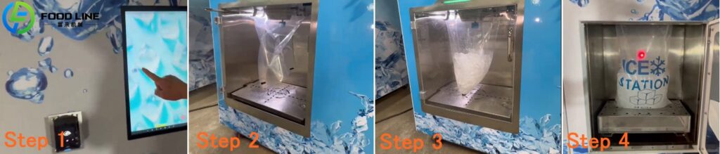 ice vending machine usage process