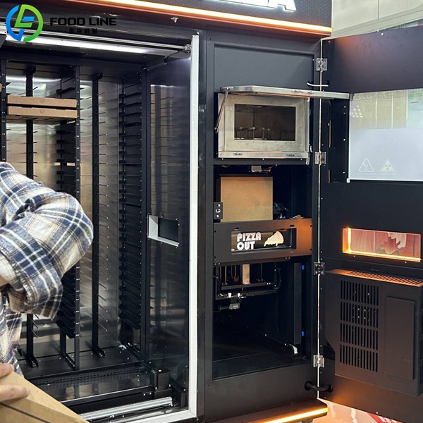pizza vending device interior
