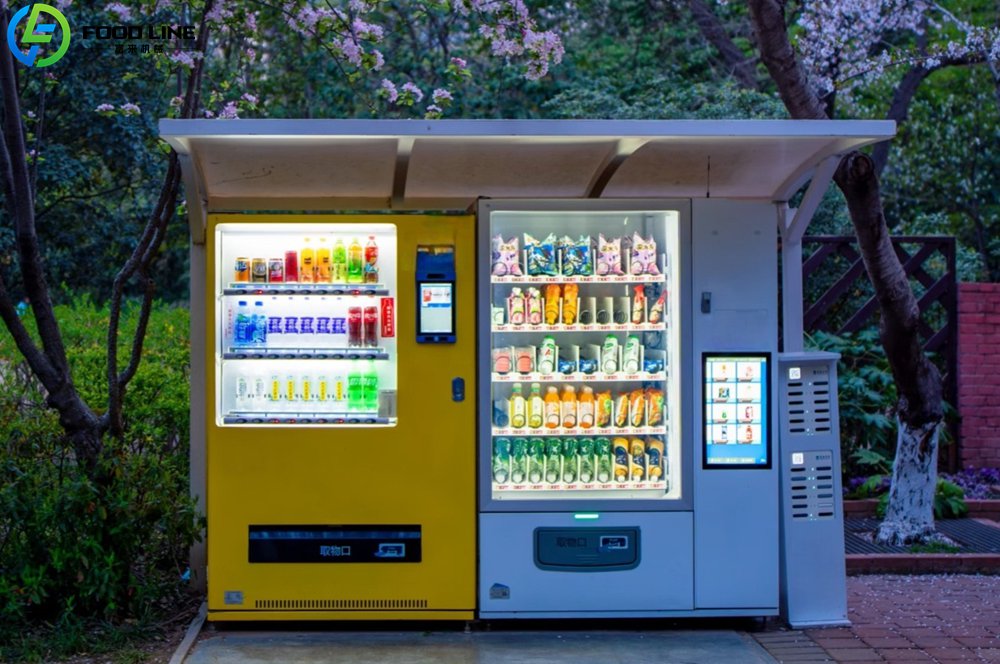 combination snack and beverage vending equipment
