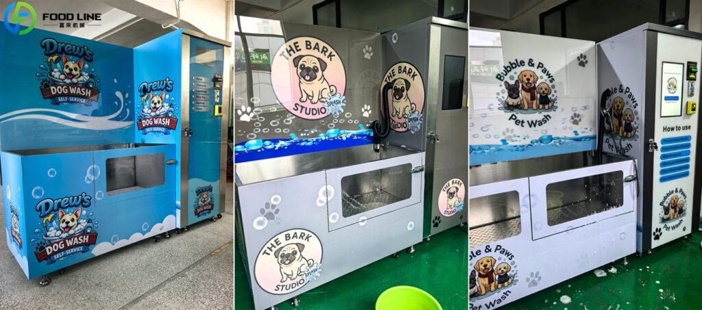 customizable appearance for pet washing machines