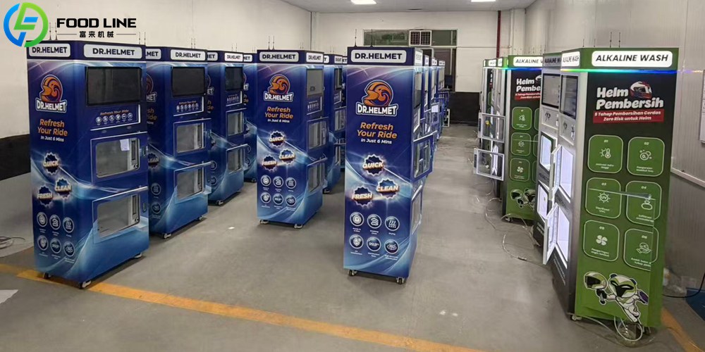 vending device for helmet cleaning