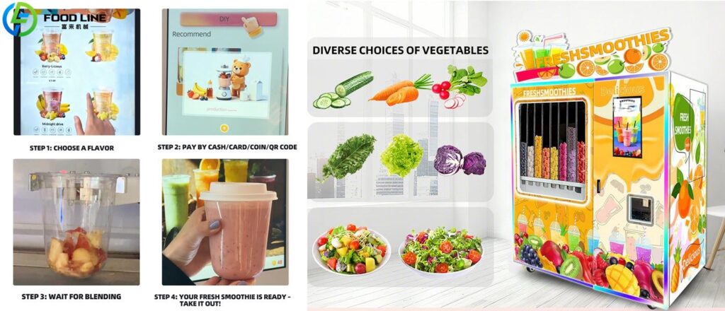 vending equipment for fresh smoothie