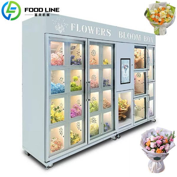white flower vending device