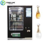 black freestanding perfume vending device