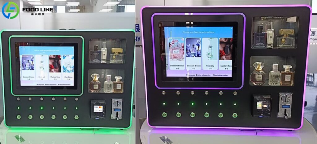 wall mounted automatic perfume vending machine with 6 nozzles