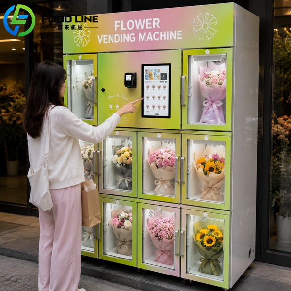 customized fresh flower vending device