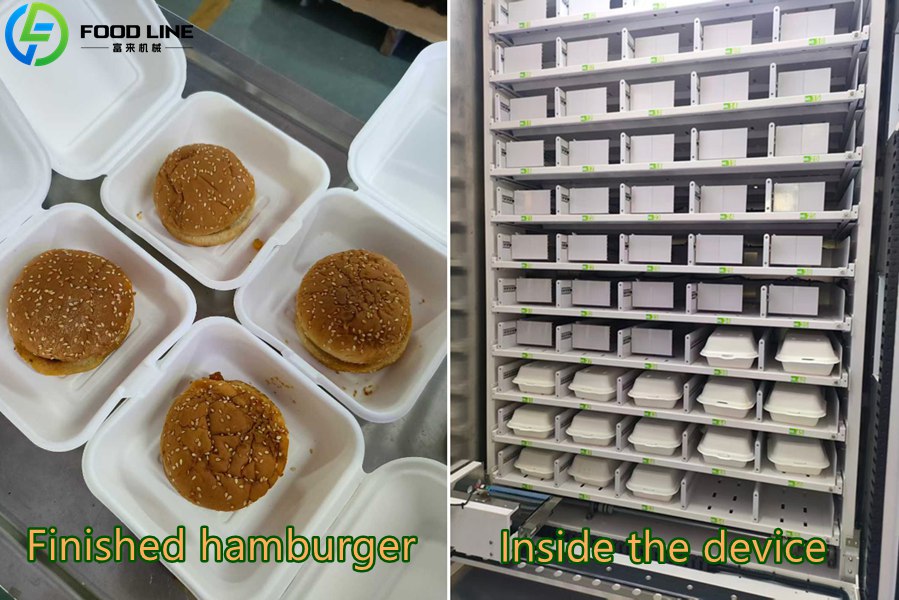 hamburger vending device details