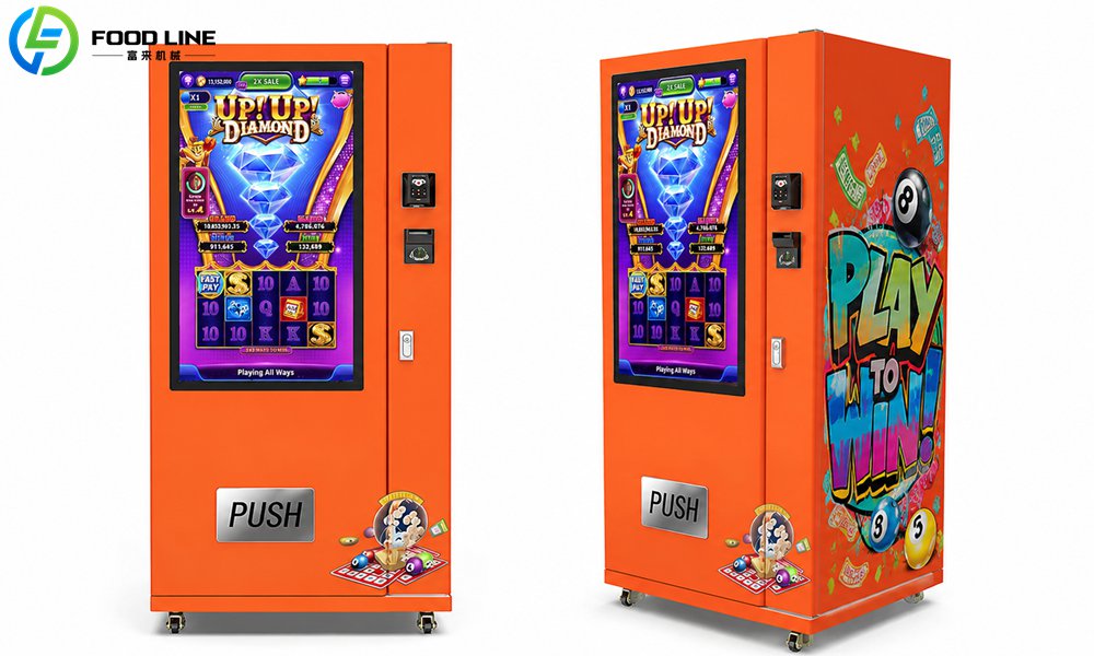 orange lottery vending device