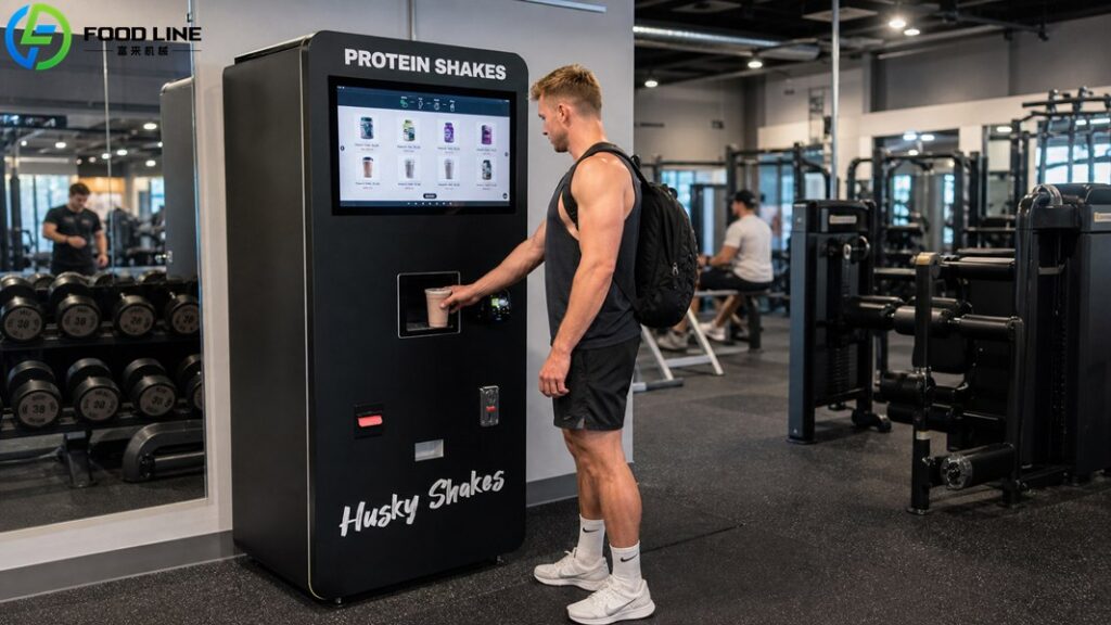 protein powder vending device in gyms