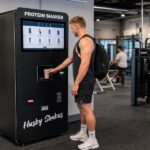21 Units Protein Shake Vending Machine Exported to India protein powder vending device in gyms