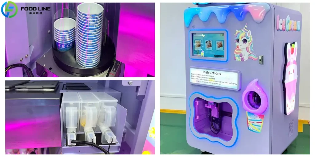 vending device for ice cream