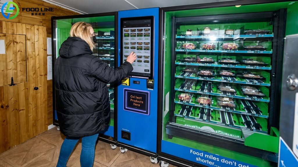 dual cabinet healthy fresh food vending device