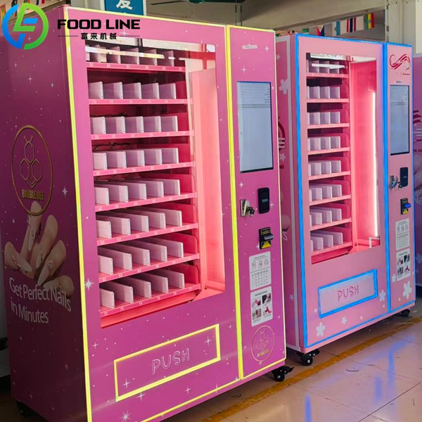 pink beauty product vending device