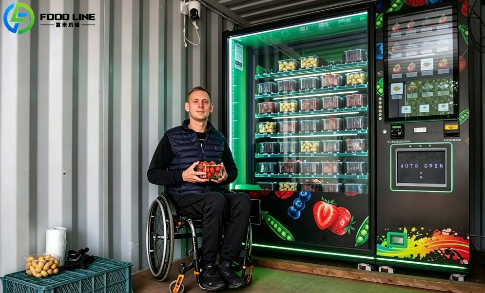 single door healthy food vending device