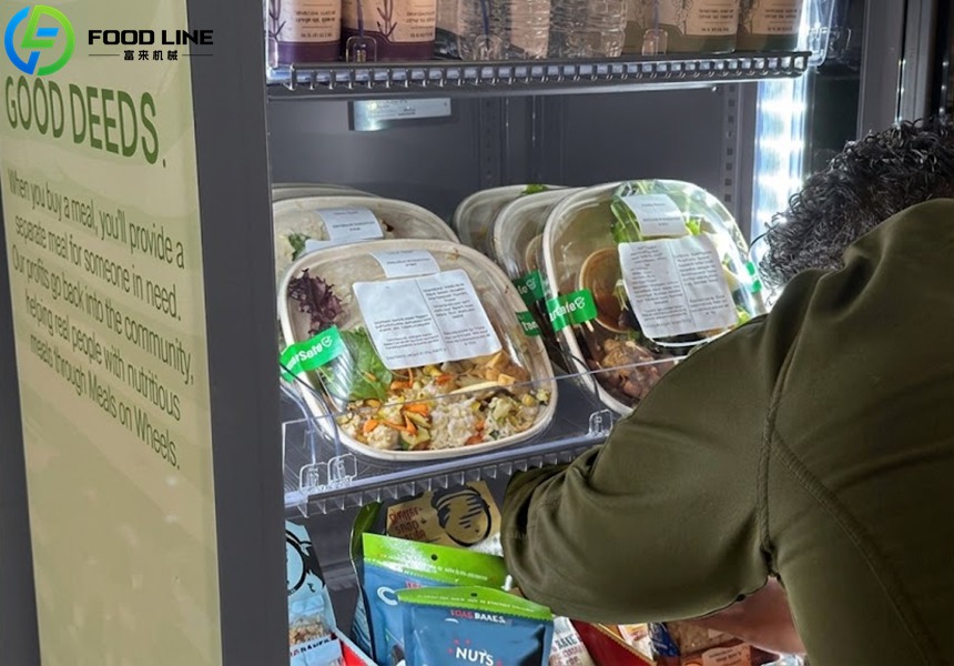 using a healthy food vending device
