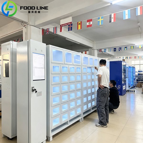 side by side locker style vending device